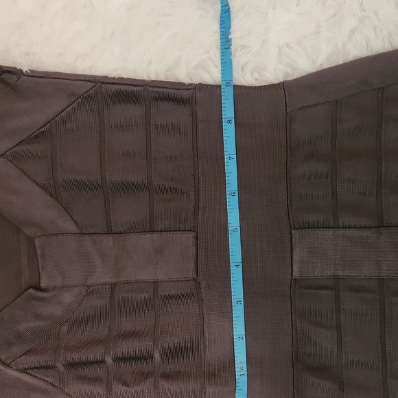 French Connection gray/green bodycon midi dress - Picture 8 of 9